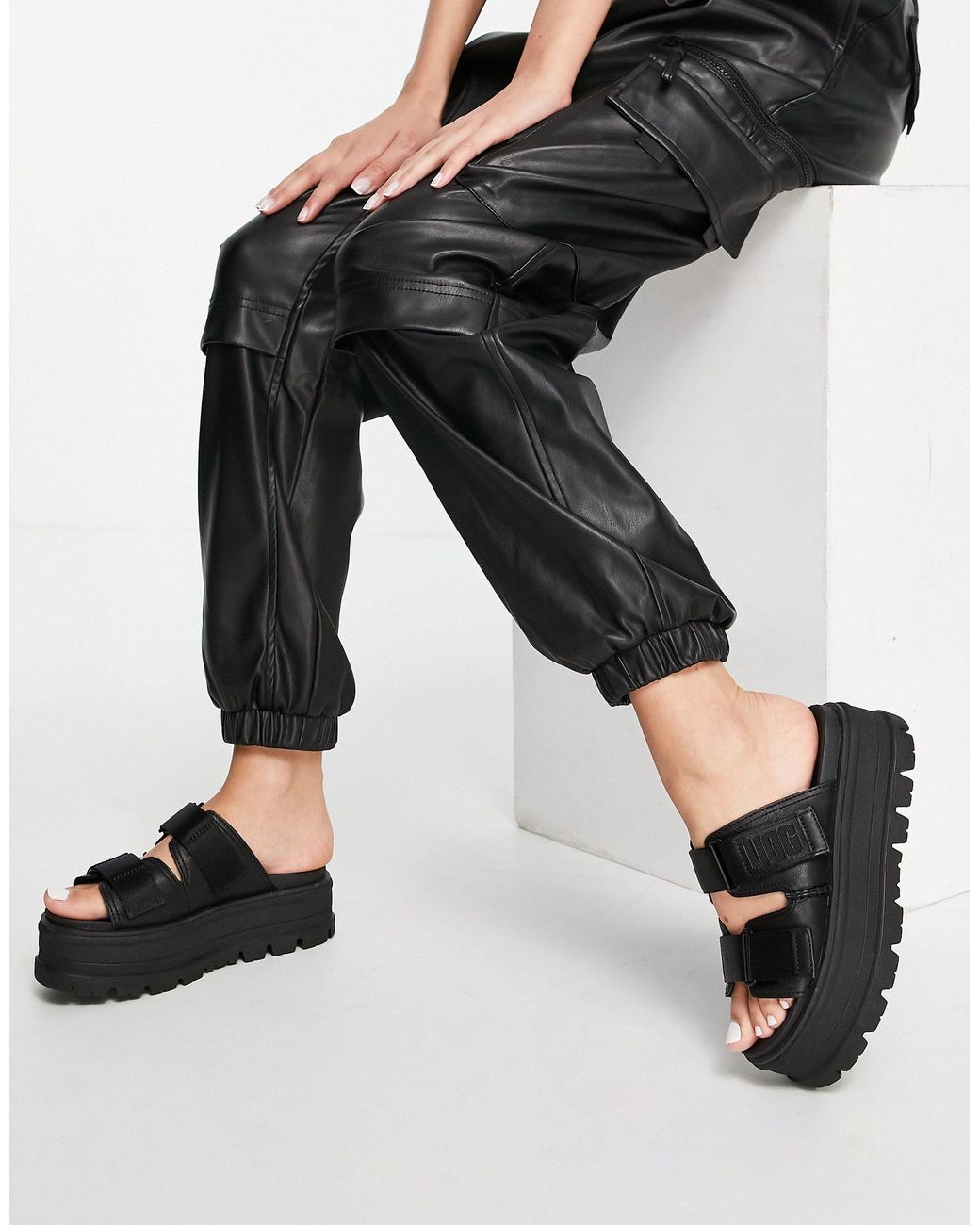 Clem - sandales en cuir UGG en coloris Noir | Lyst