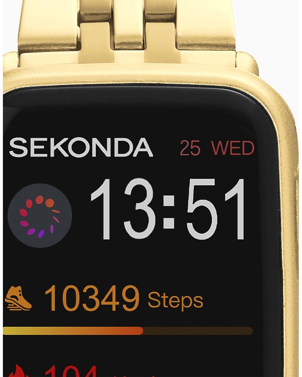 Sekonda Metallic Track 26Mm Rectangular Smartwatch With Bracelet