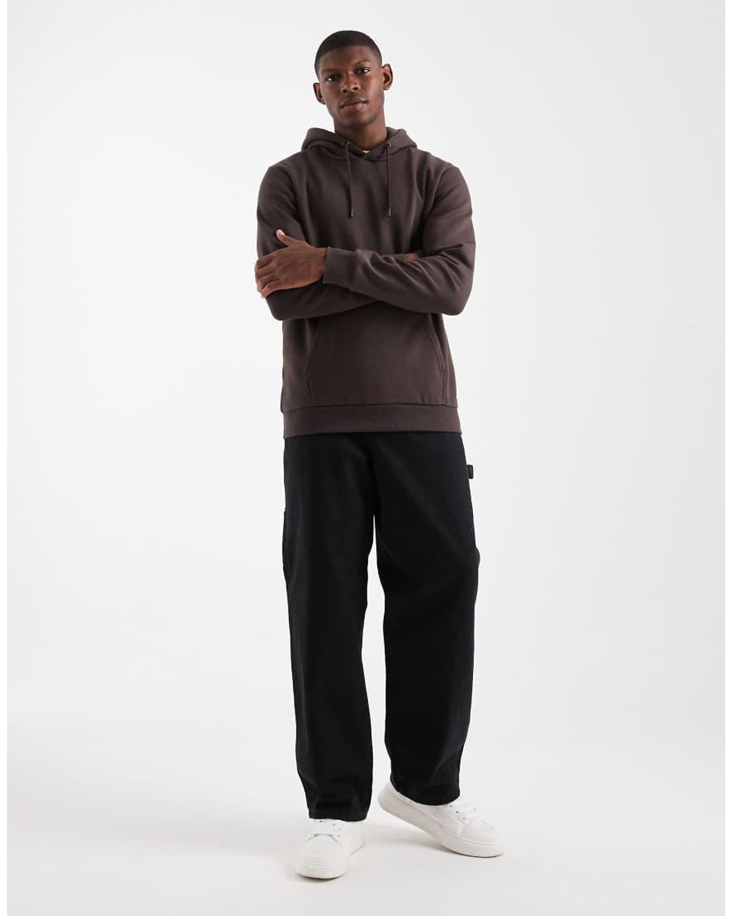 Only & Sons Brown Slim Fit Hoodie for men