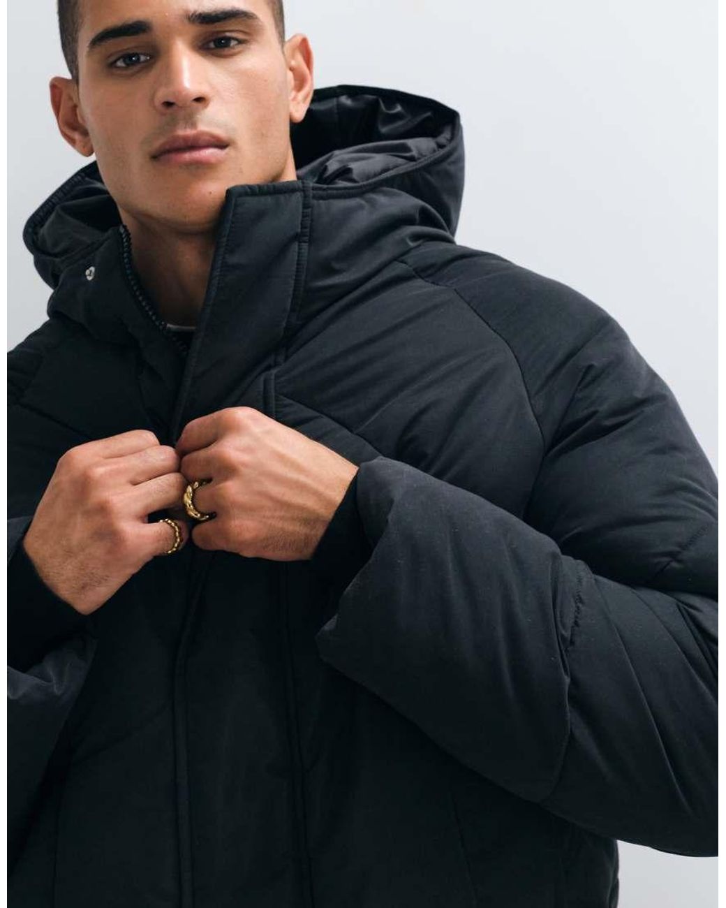 ASOS Blue Oversized Puffer Jacket for men
