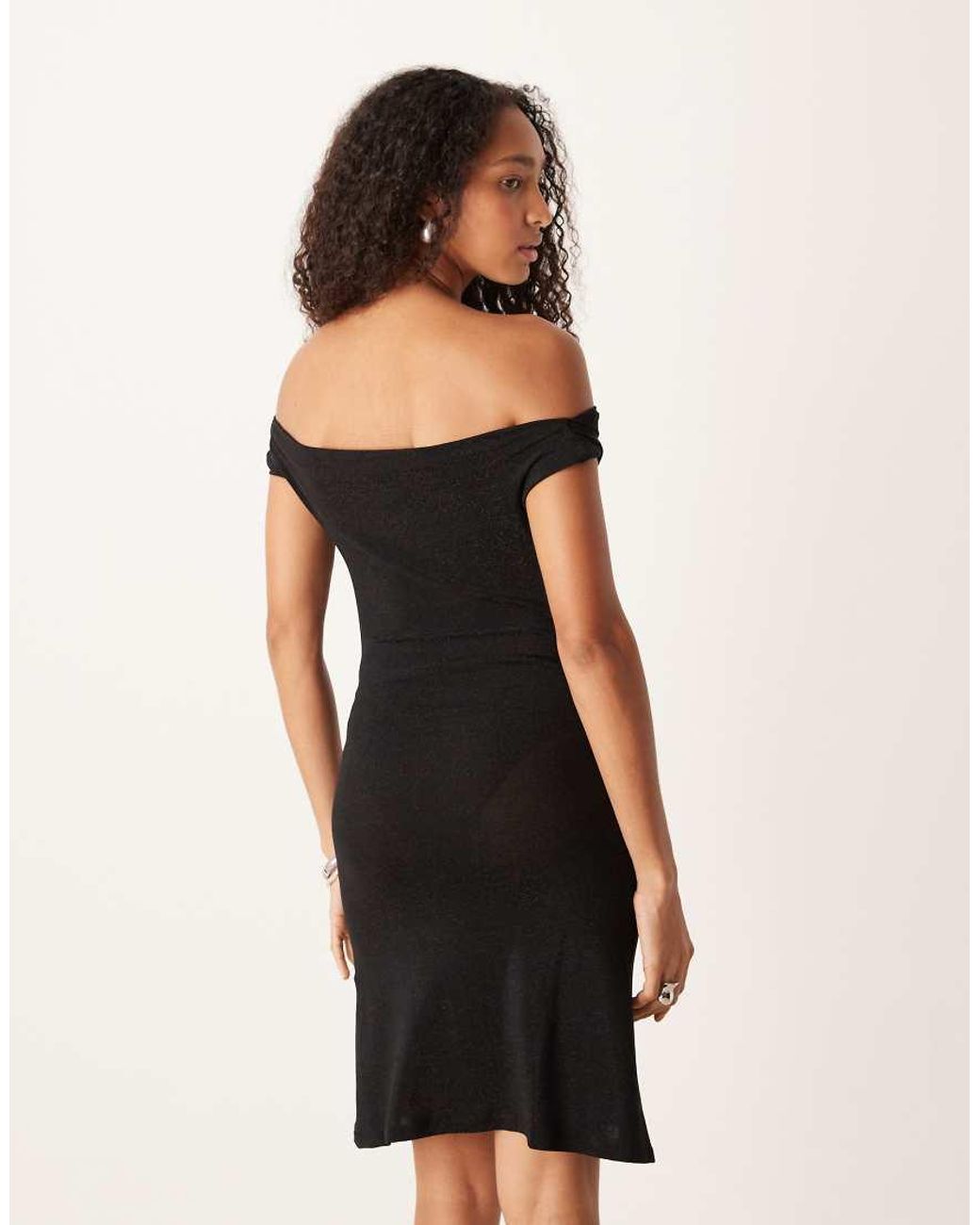 JJXX Black Slinky Glitter Dress