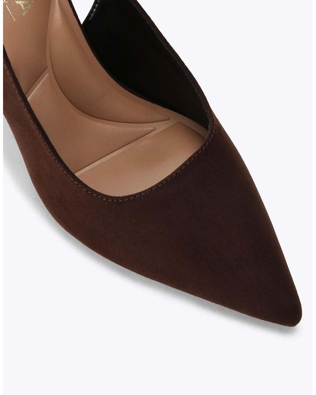 Carvela Kurt Geiger Brown Corletta Sling Court Heeled Shoes