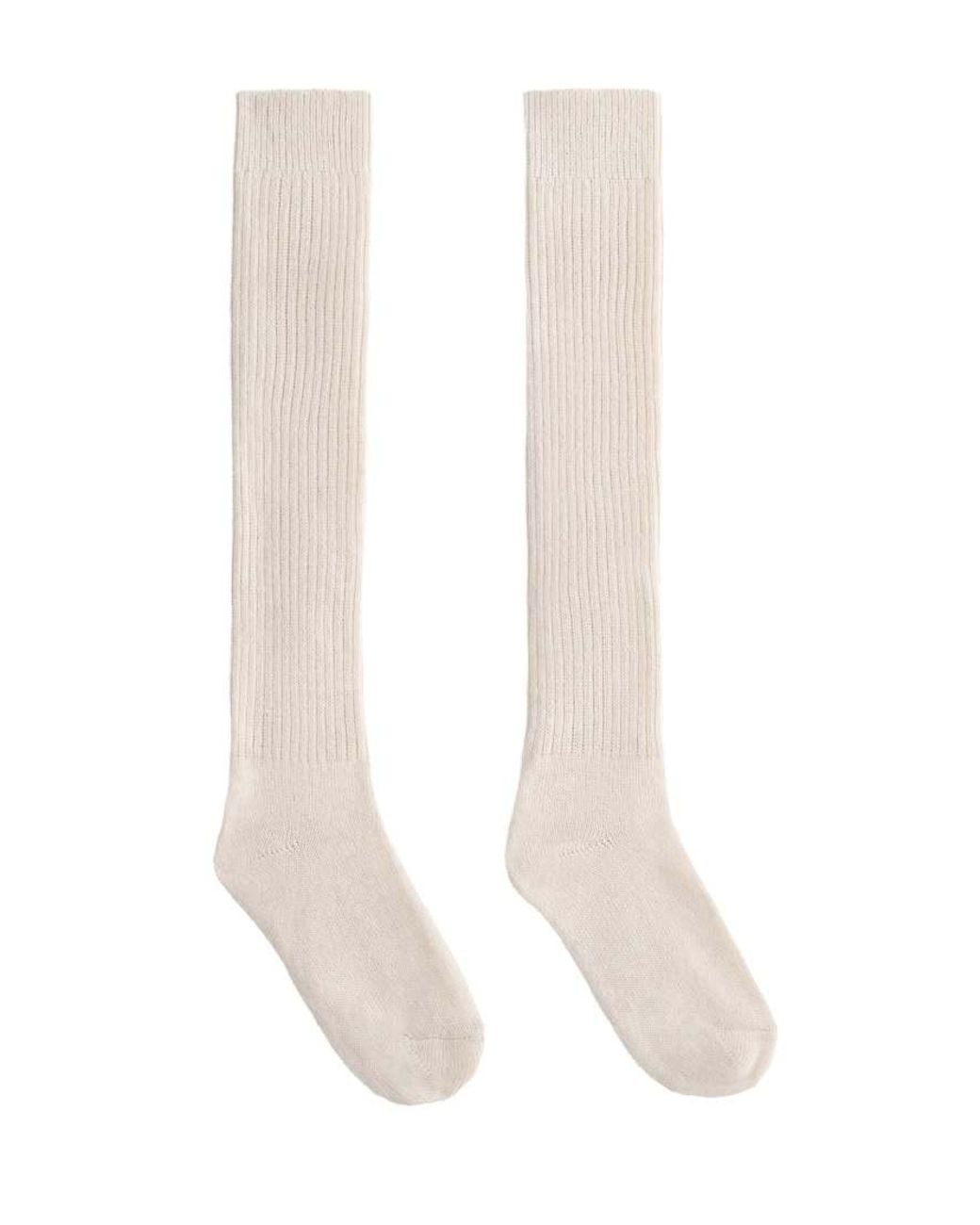 Oysho Black 22% 10% Wool Long Socks