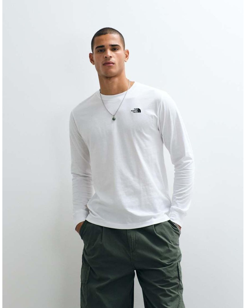 The North Face White M Evolution Simple Dome Regular Long Sle for men