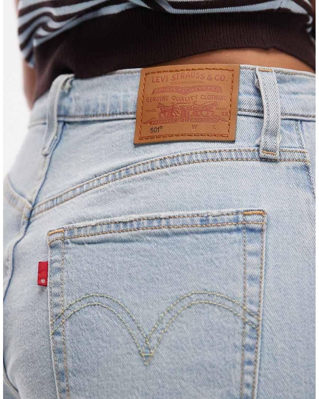 Levi's Blue 501 Mid Thigh Shorts
