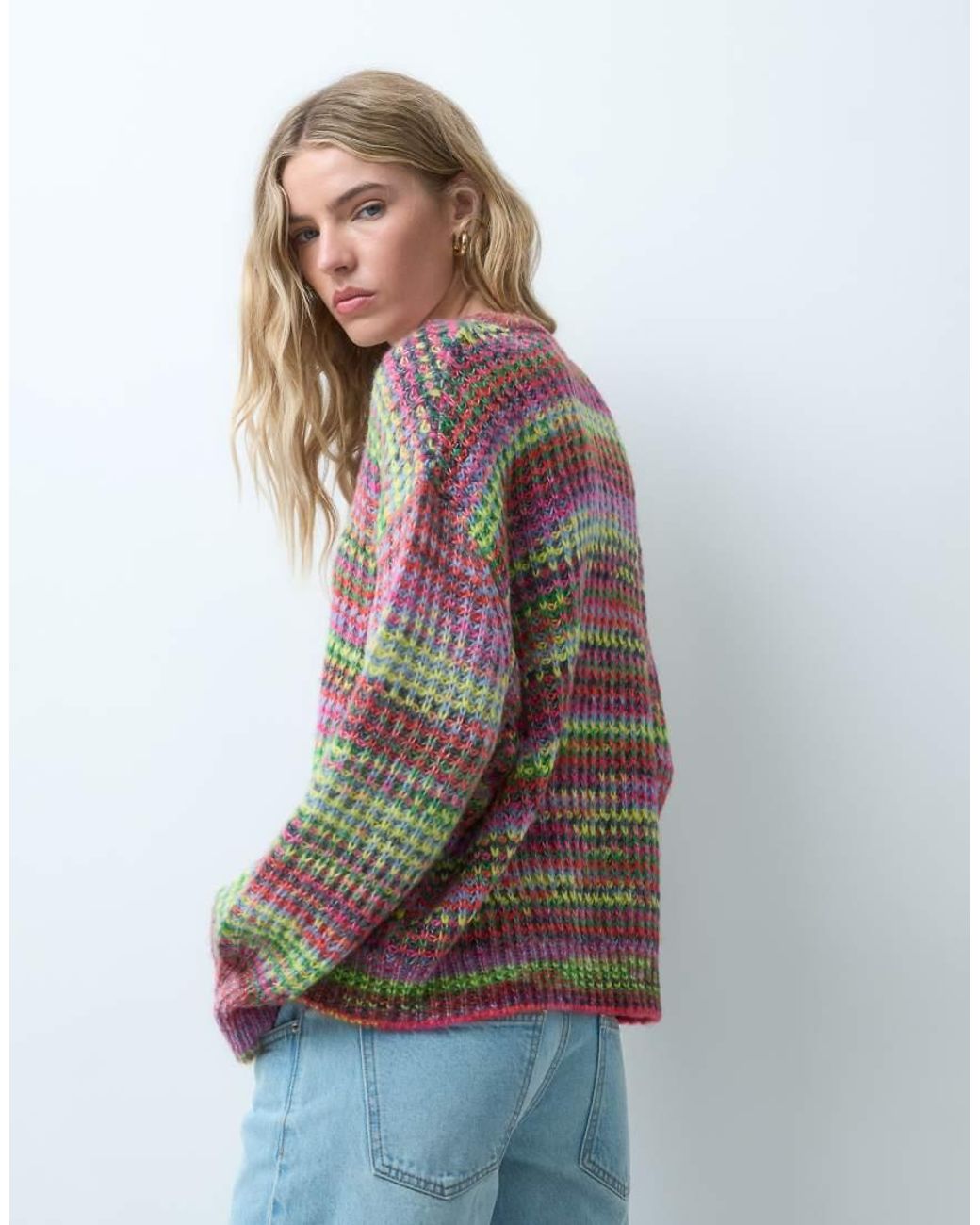 JJXX Gray Spacedye Knitted Sweater