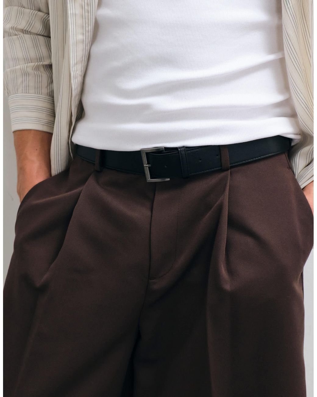 ASOS Black Tailored Barrel Short for men
