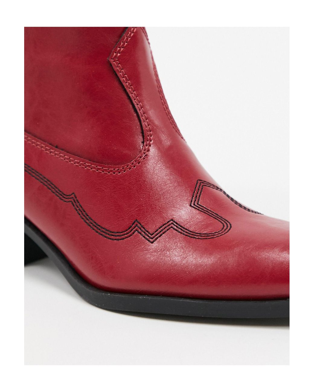 Bershka Cowboy Boots in Red | Lyst