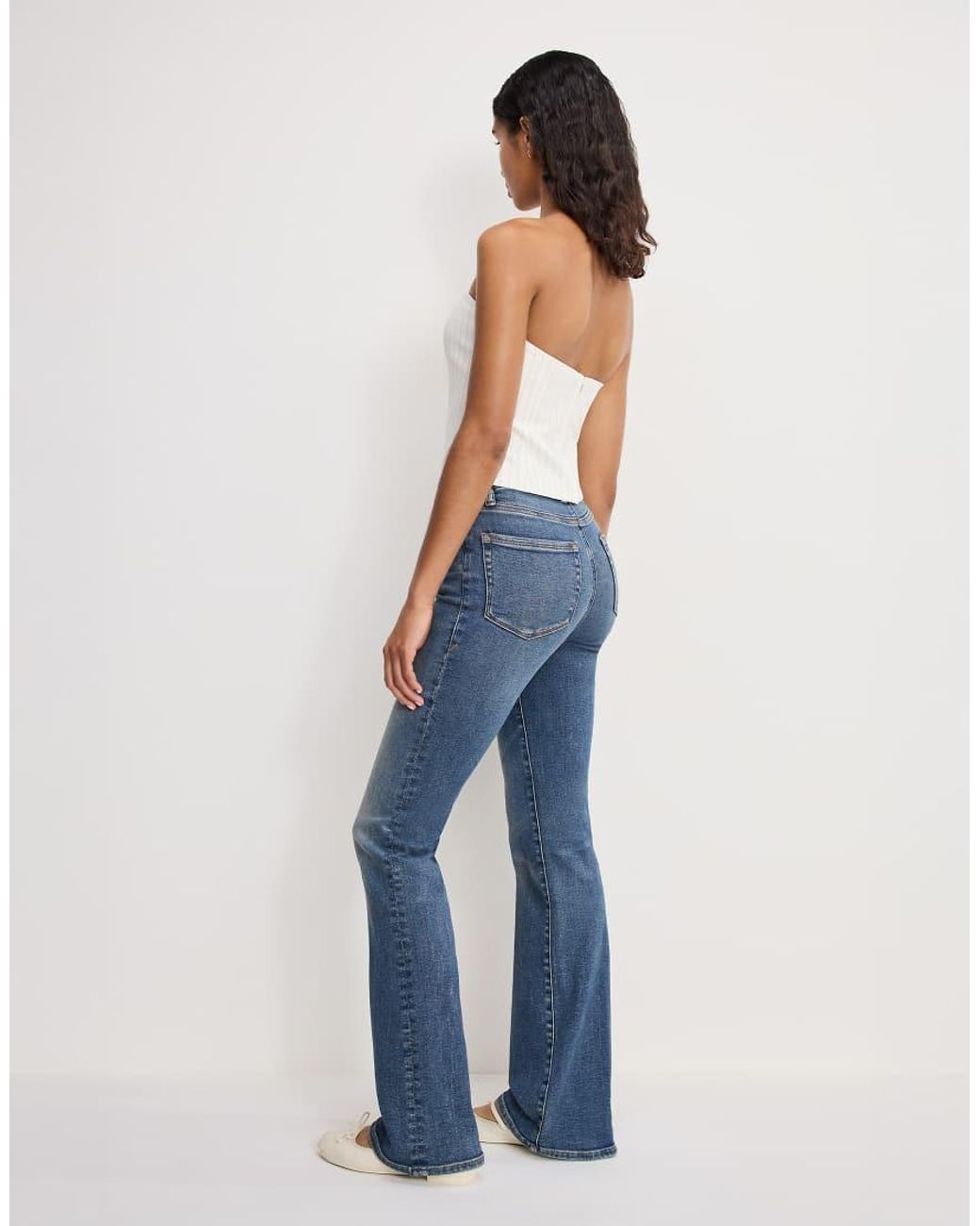 GOOD AMERICAN Blue Good Standard Bootcut Jeans