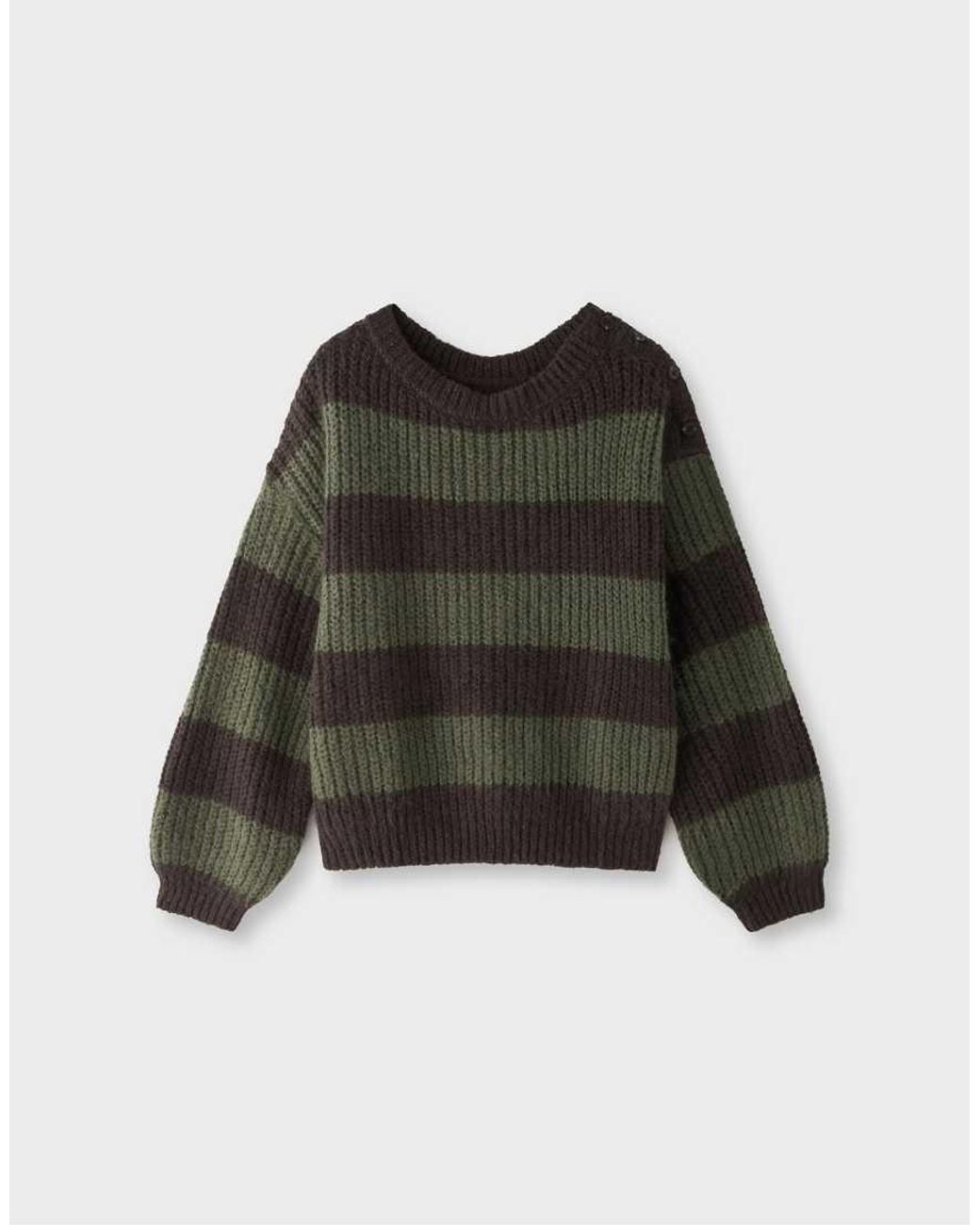 Stradivarius Purple Striped Boat Neck Jumper
