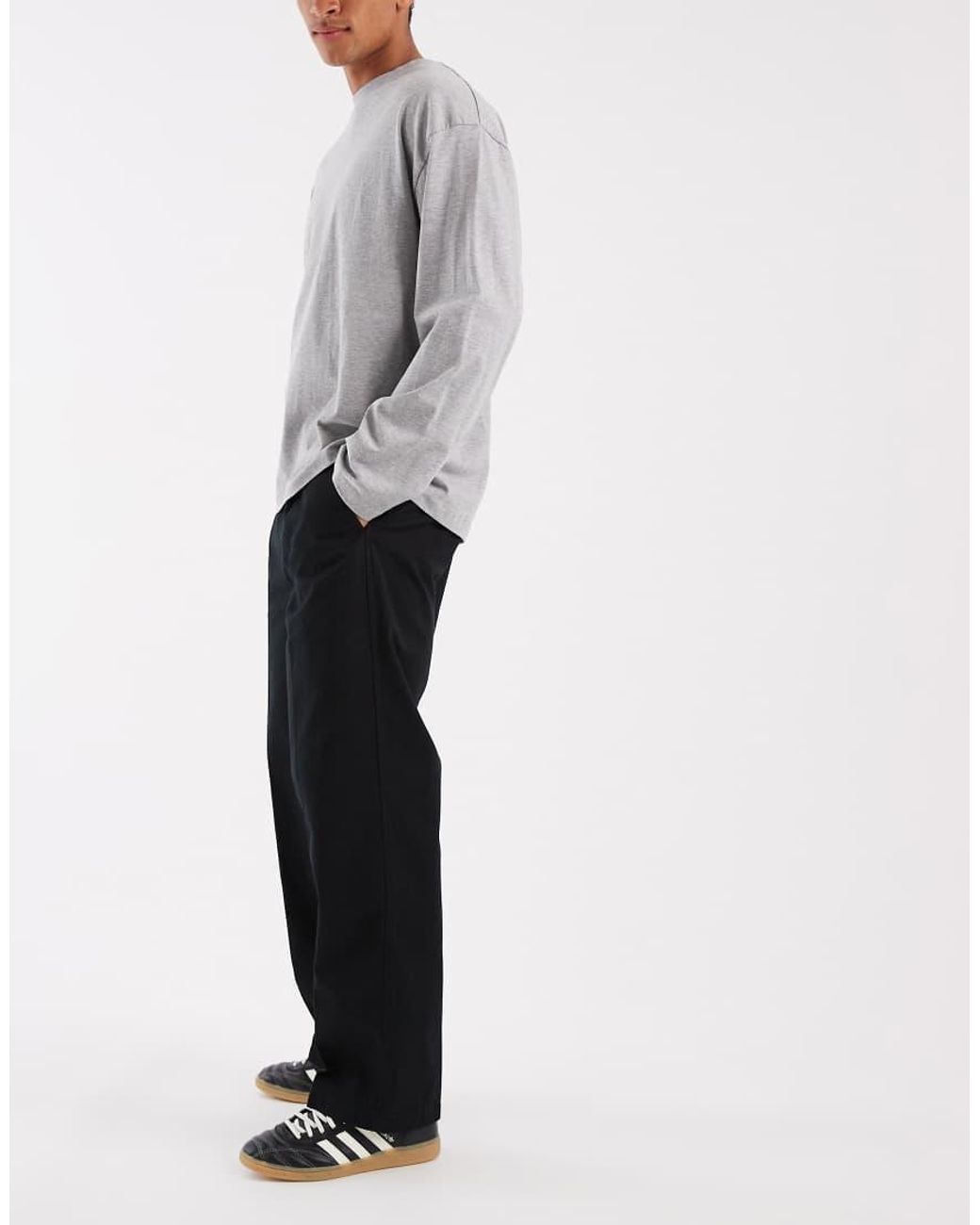 Levi's Gray Workwear Loose Pleated Chinos for men