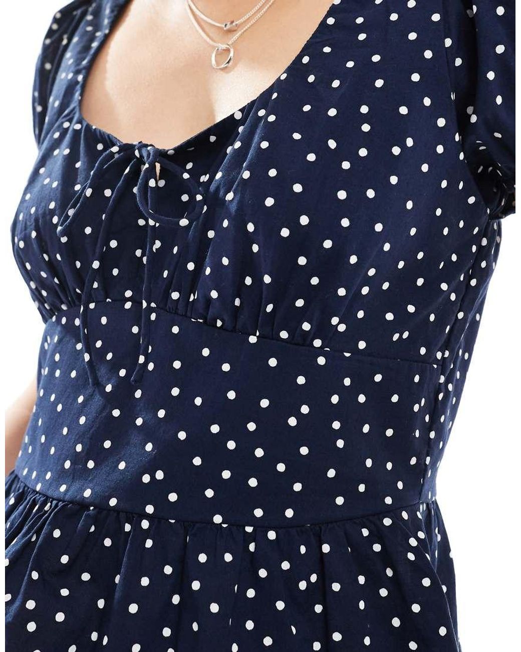 Hollister Blue Milkmaid Short Sleeve Top