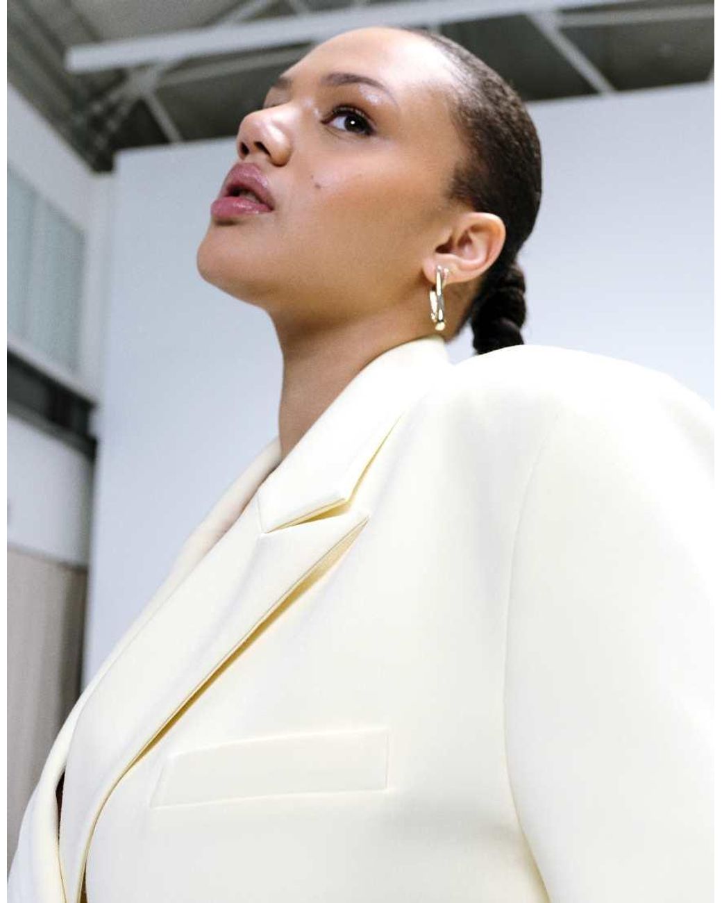 ASOS White Curve Double Breasted Blazer