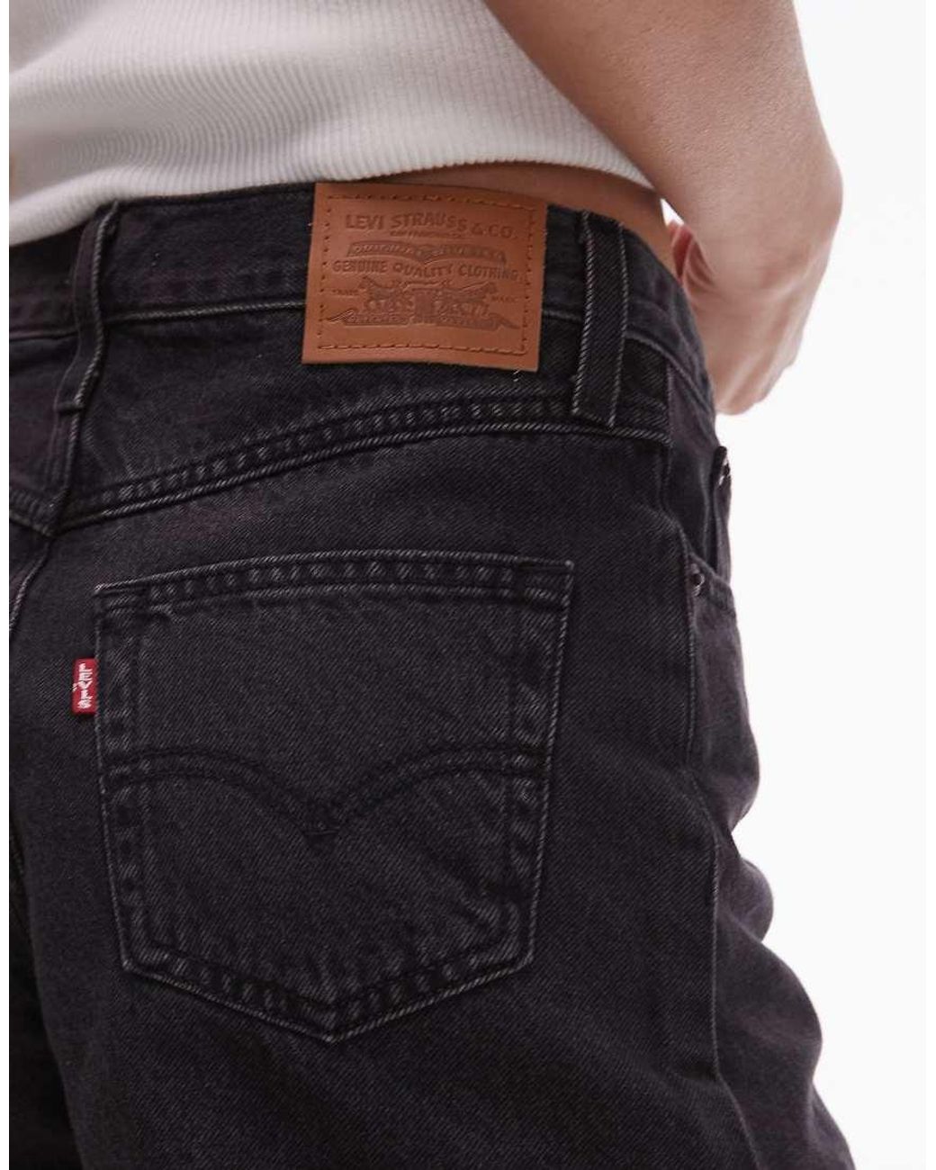 Levi's Black 80s Mom Shorts