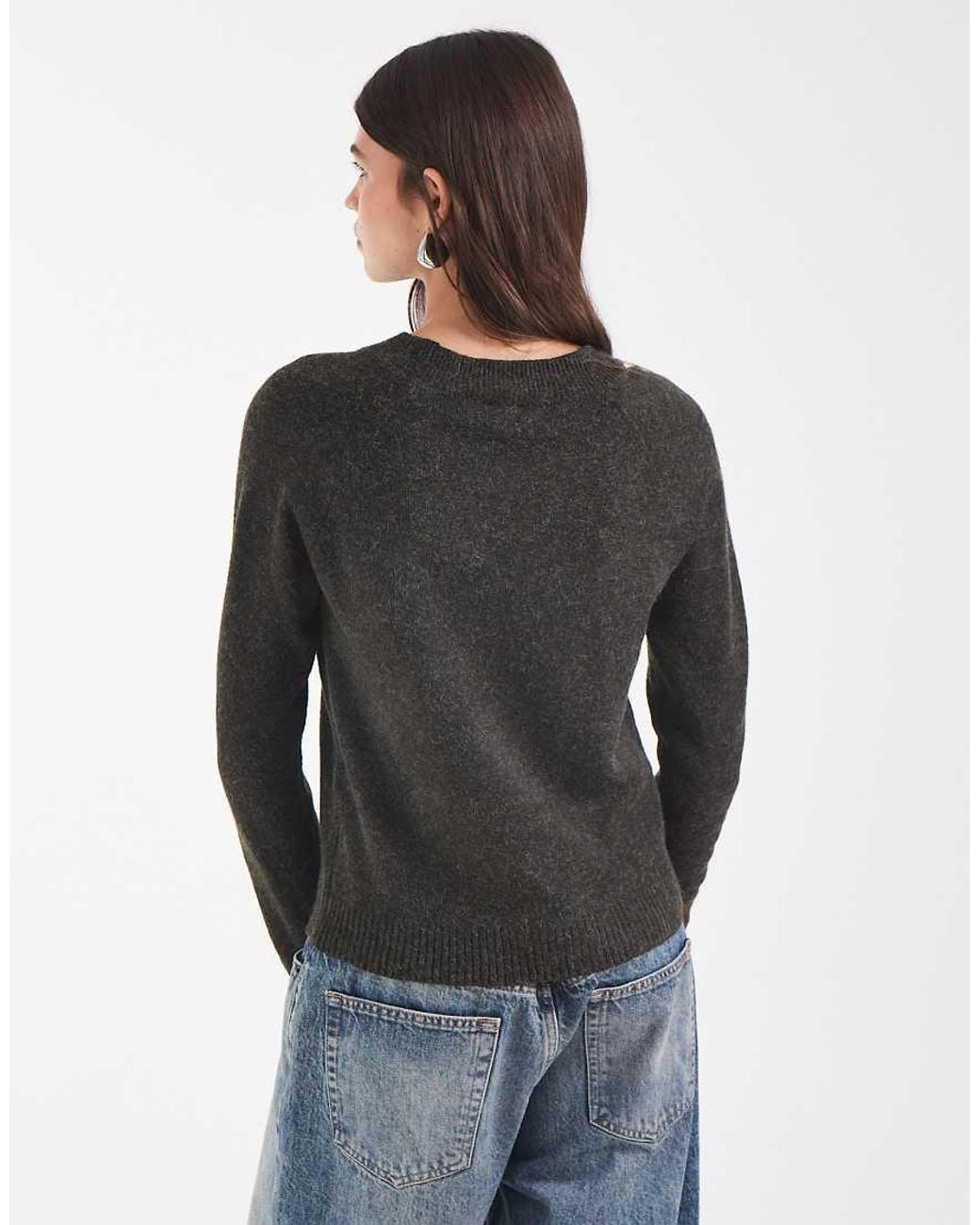 Vero Moda Blue Round Neck Knitted Jumper