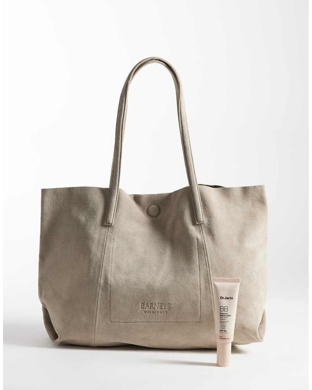Barney's Originals Natural Real Suede Tote Bag