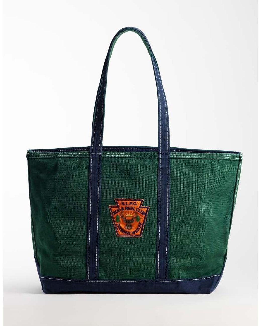 Polo Ralph Lauren Green Medium Patch Work Tote Bag for men
