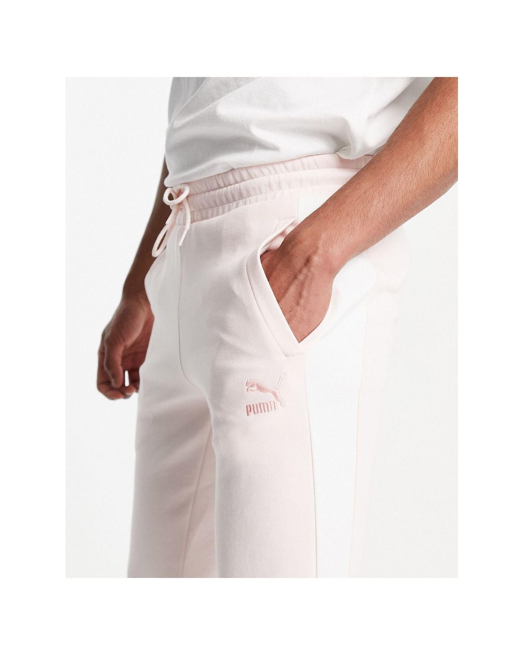 PUMA Summer Luxe T7 Track Bottoms in Pink for Men | Lyst UK