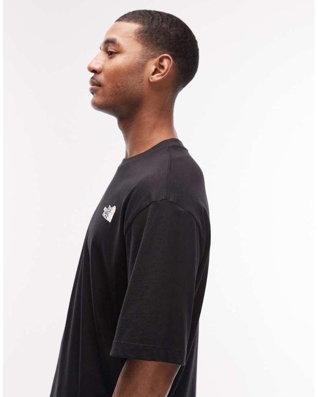 The North Face Black Liquid Logo Back Print T-shirt for men