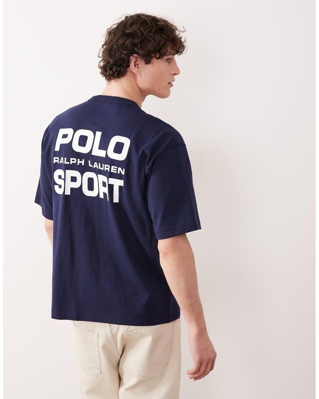 Polo Ralph Lauren Blue Sport Relaxed Fit Heavyweight Back Print T-shirt for men