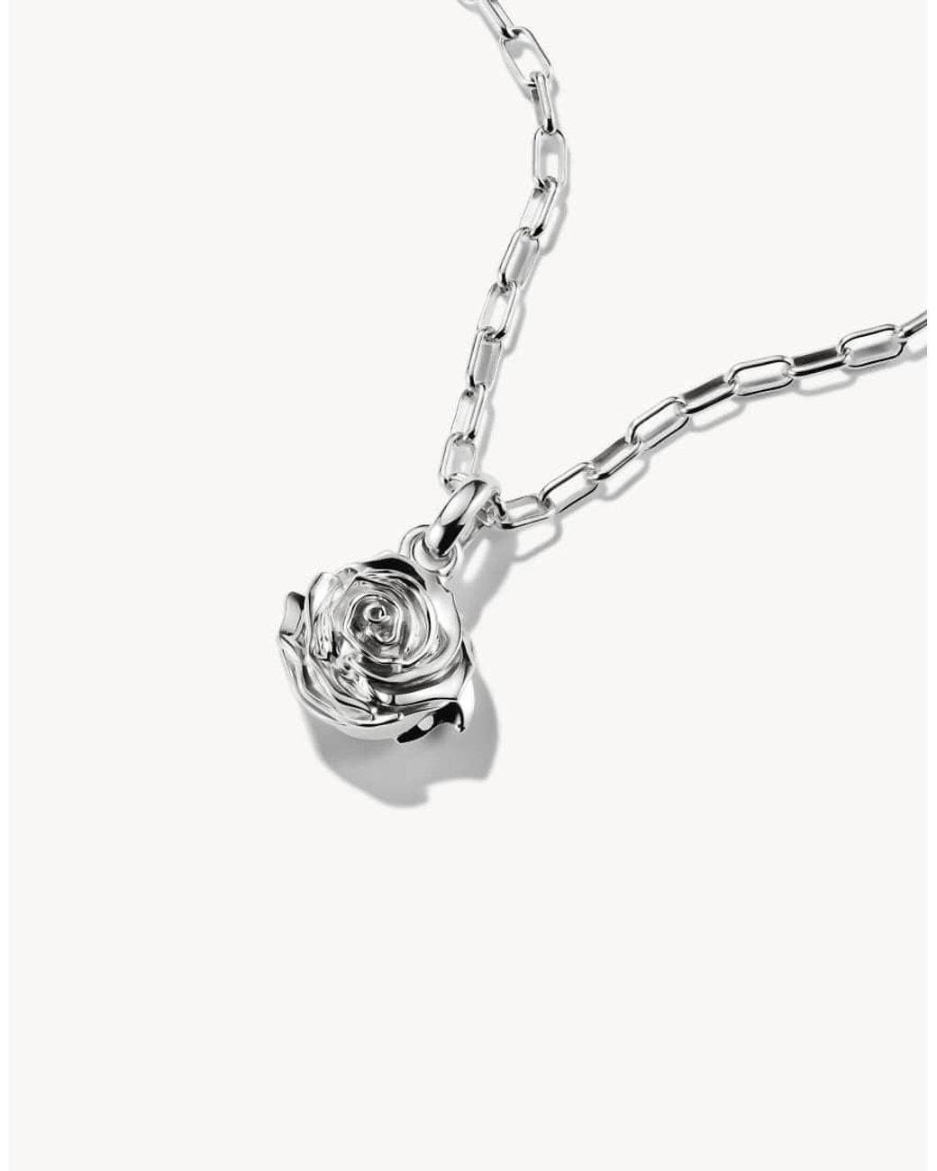 Thomas Sabo White Charm Pendant Rose Blossom Connect