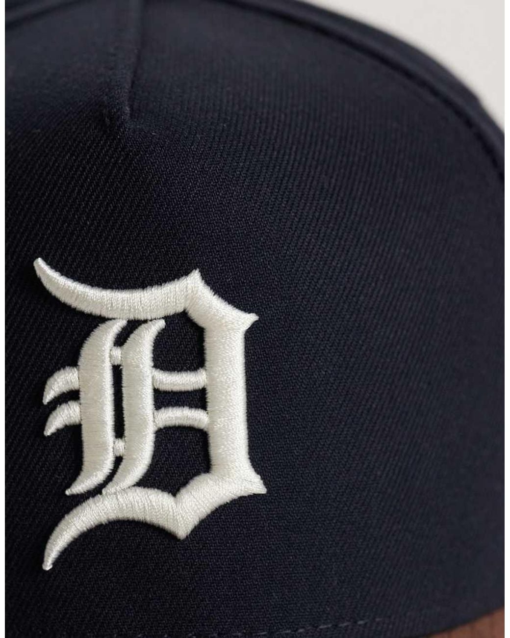 KTZ Blue Detroit Tigers E Frame Suede Visor Contrast Peak Cap
