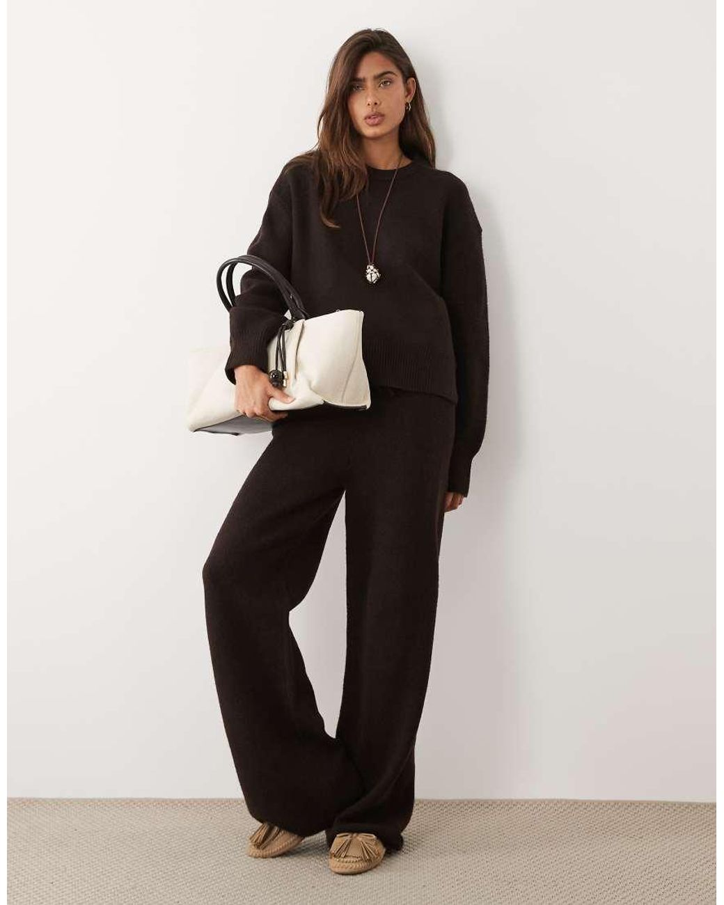ASOS Black Relaxed Jumper With Side Split Detail