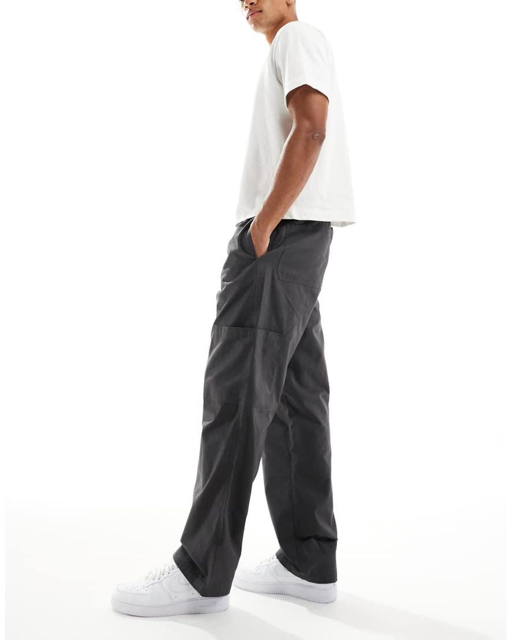 ASOS Gray baggy Pull On Cargo Pants for men
