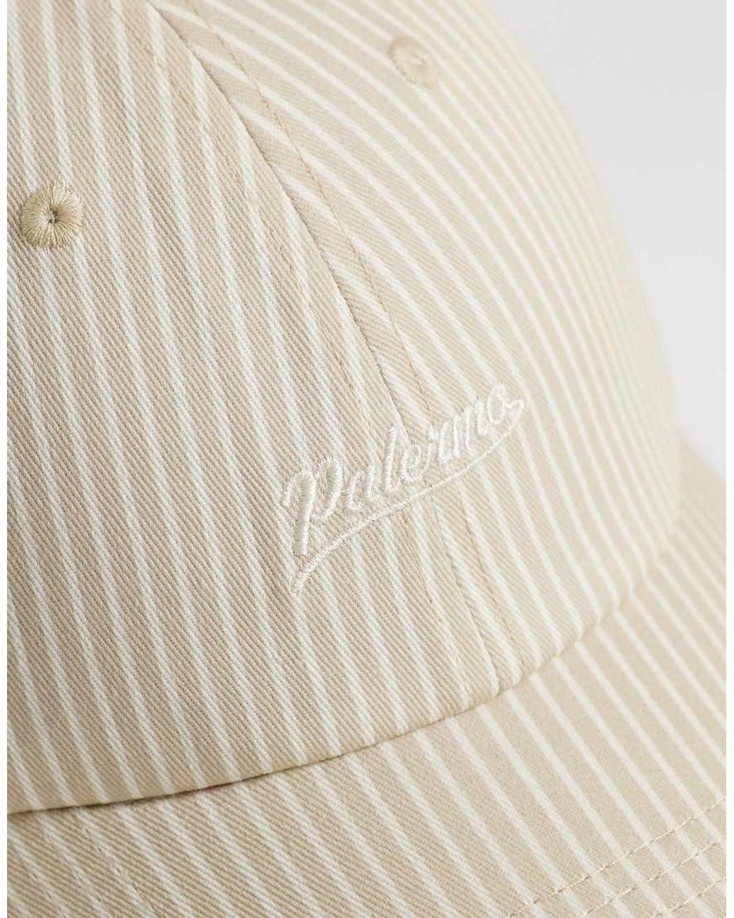 ASOS Natural Striped Baseball Cap for men