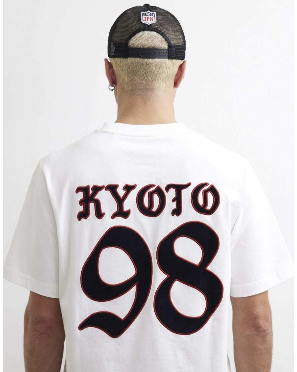 River Island Gray Regular Fit Kyoto Velvet Patch T-Shirt for men