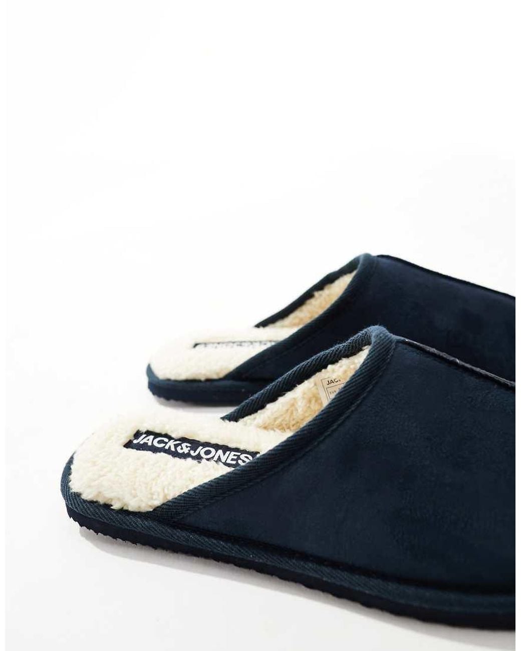 Jack & Jones Blue Faux Suede Slippers for men