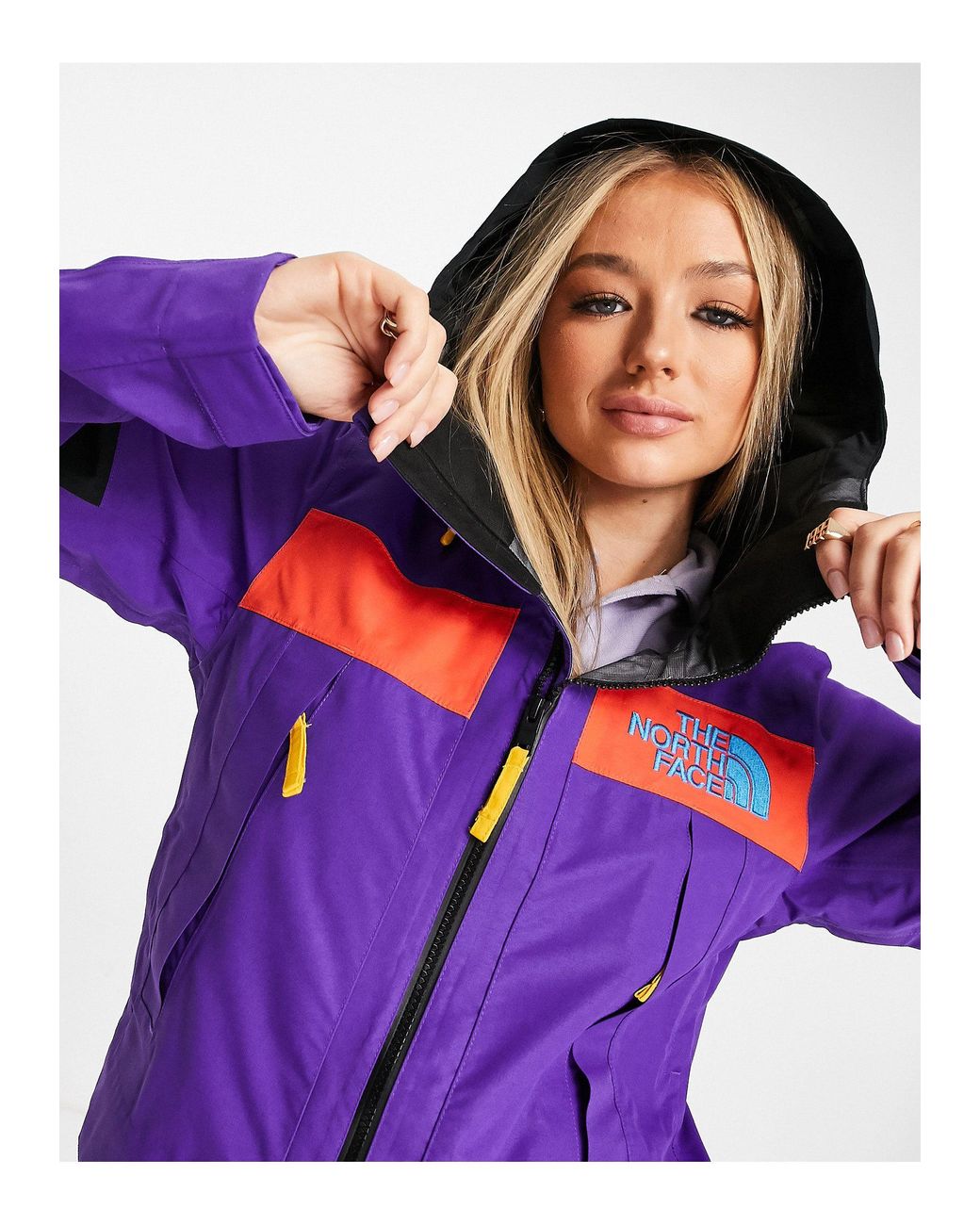 Purple north face ski best sale jacket