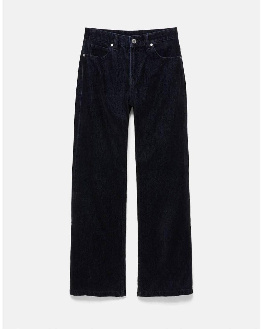 Pull&Bear Red Straight Velvet Trousers