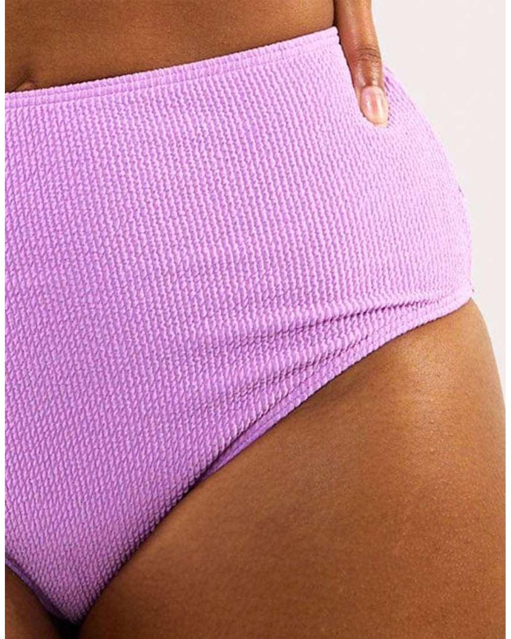 Peek & Beau Purple Scrunch High Waisted Bikini Bottom