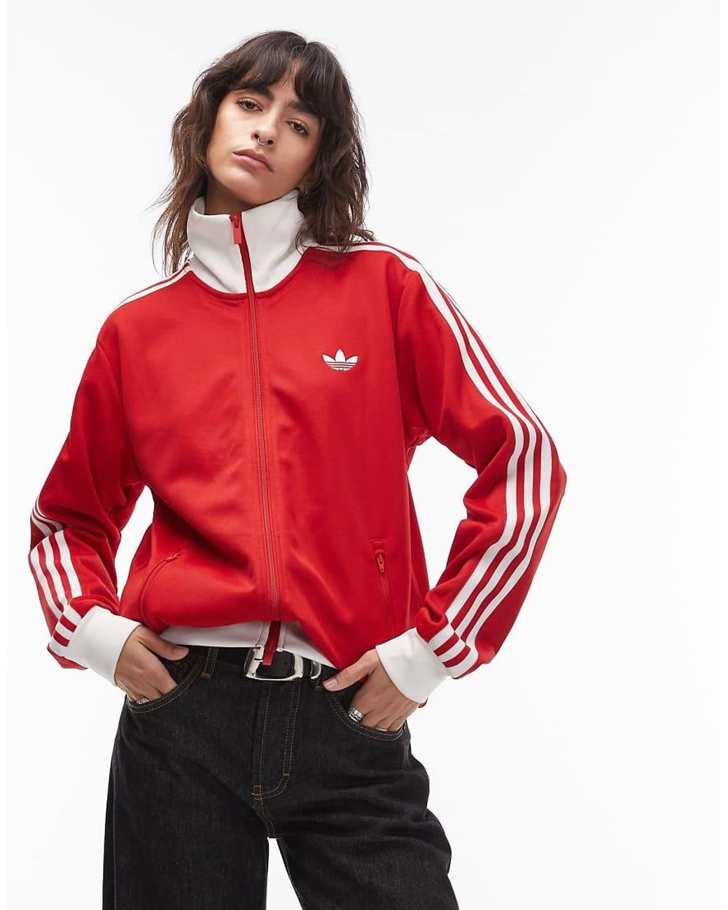 Adidas Originals Red Classic Track Top for men