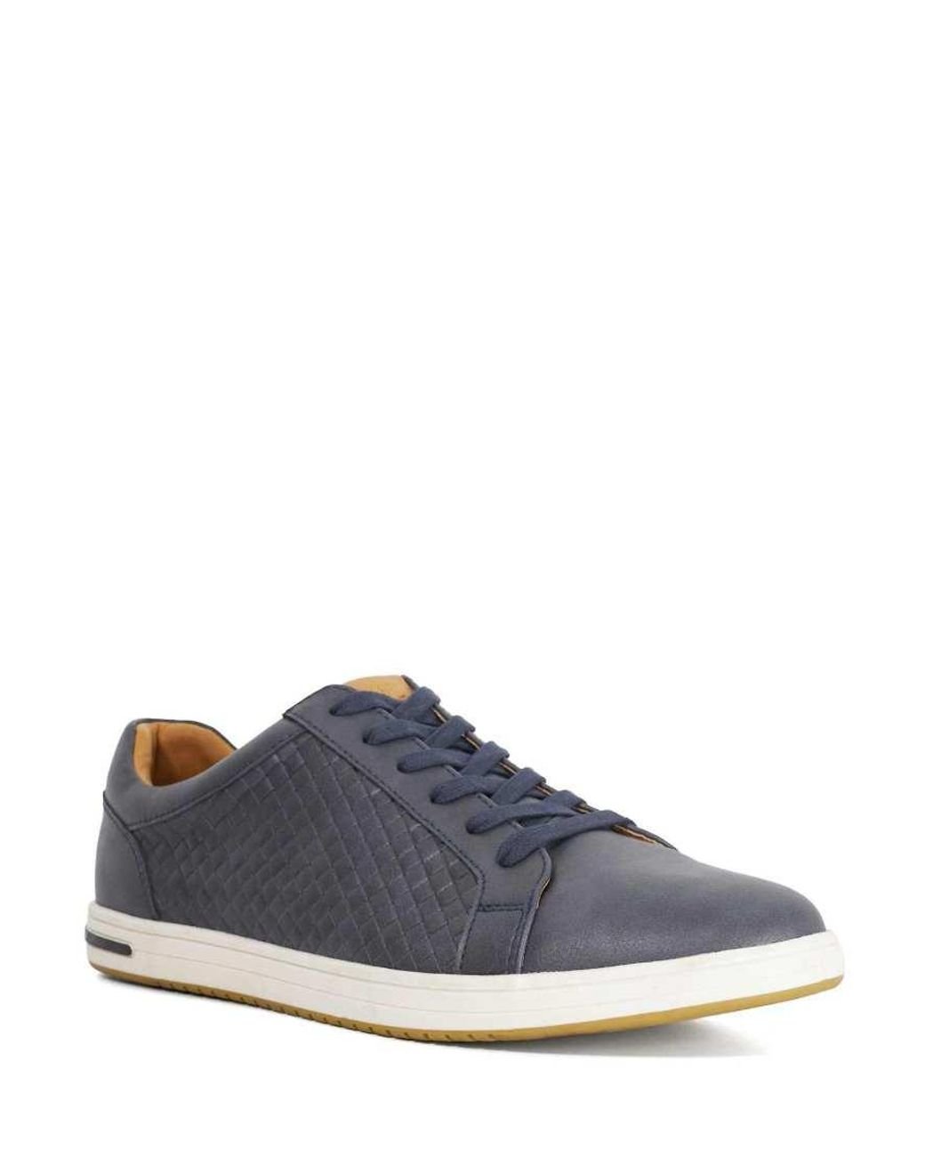 Dune Blue Tezzy Weave Trainers for men