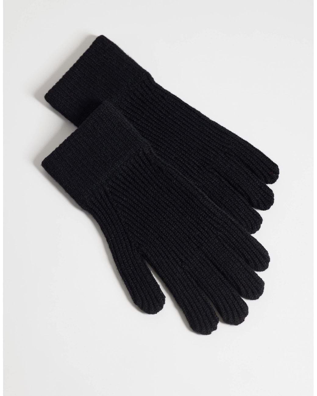 ASOS Black Knitted Gloves for men
