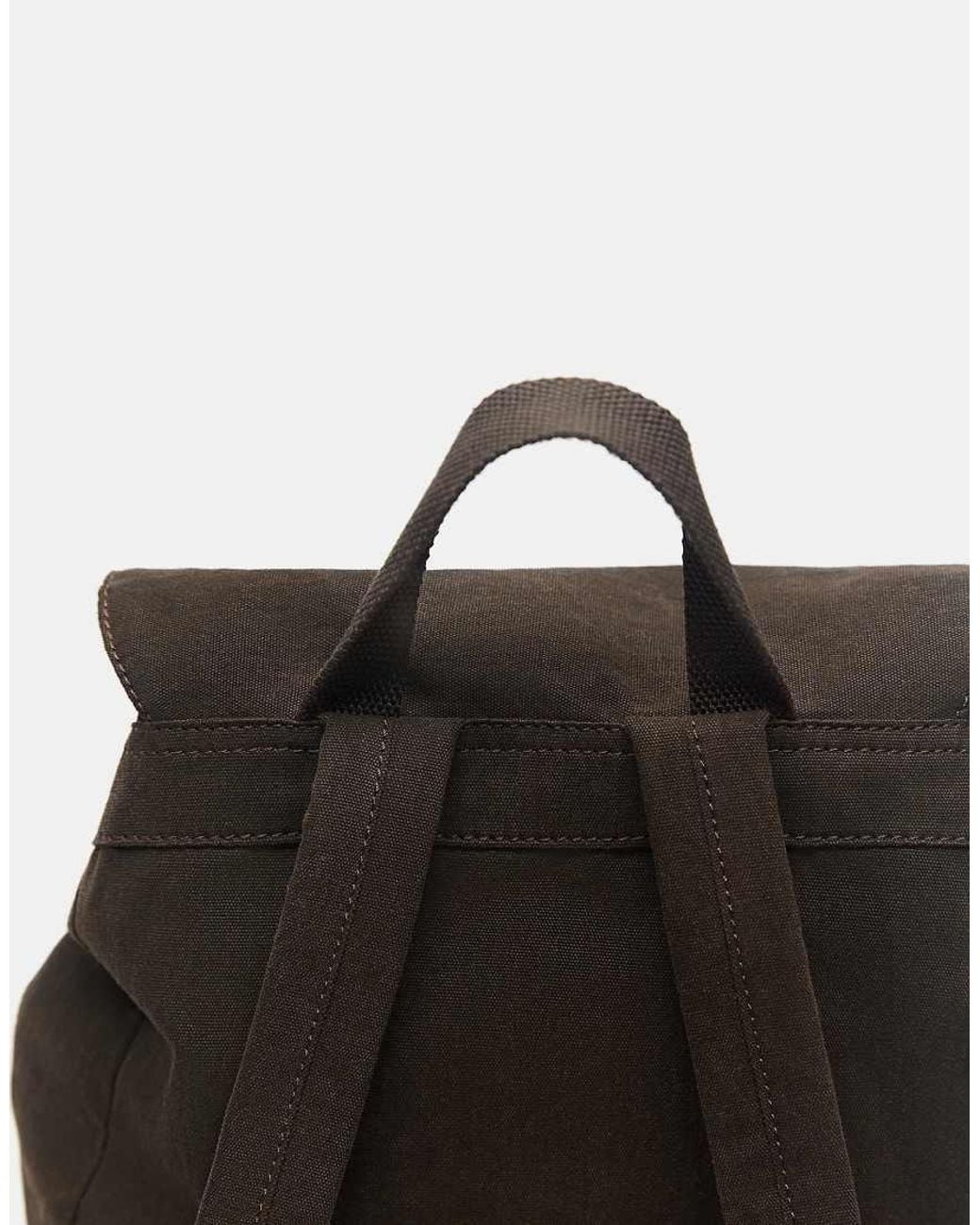 Pull&Bear Black Buckle Pocket Backpack