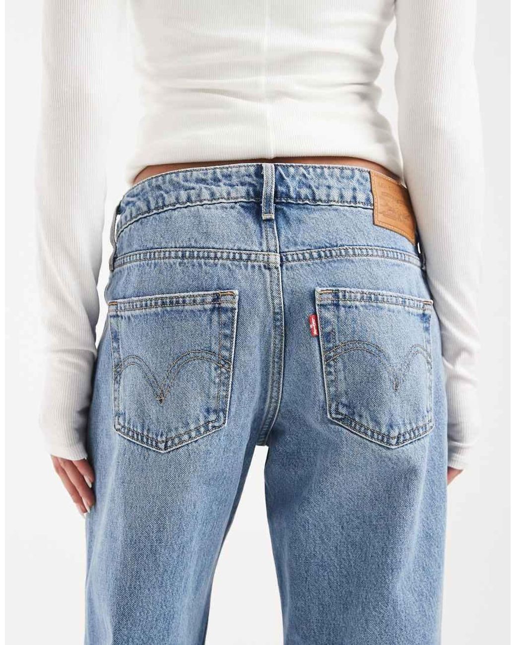 Levi's Blue Low Loose Jeans With Rips