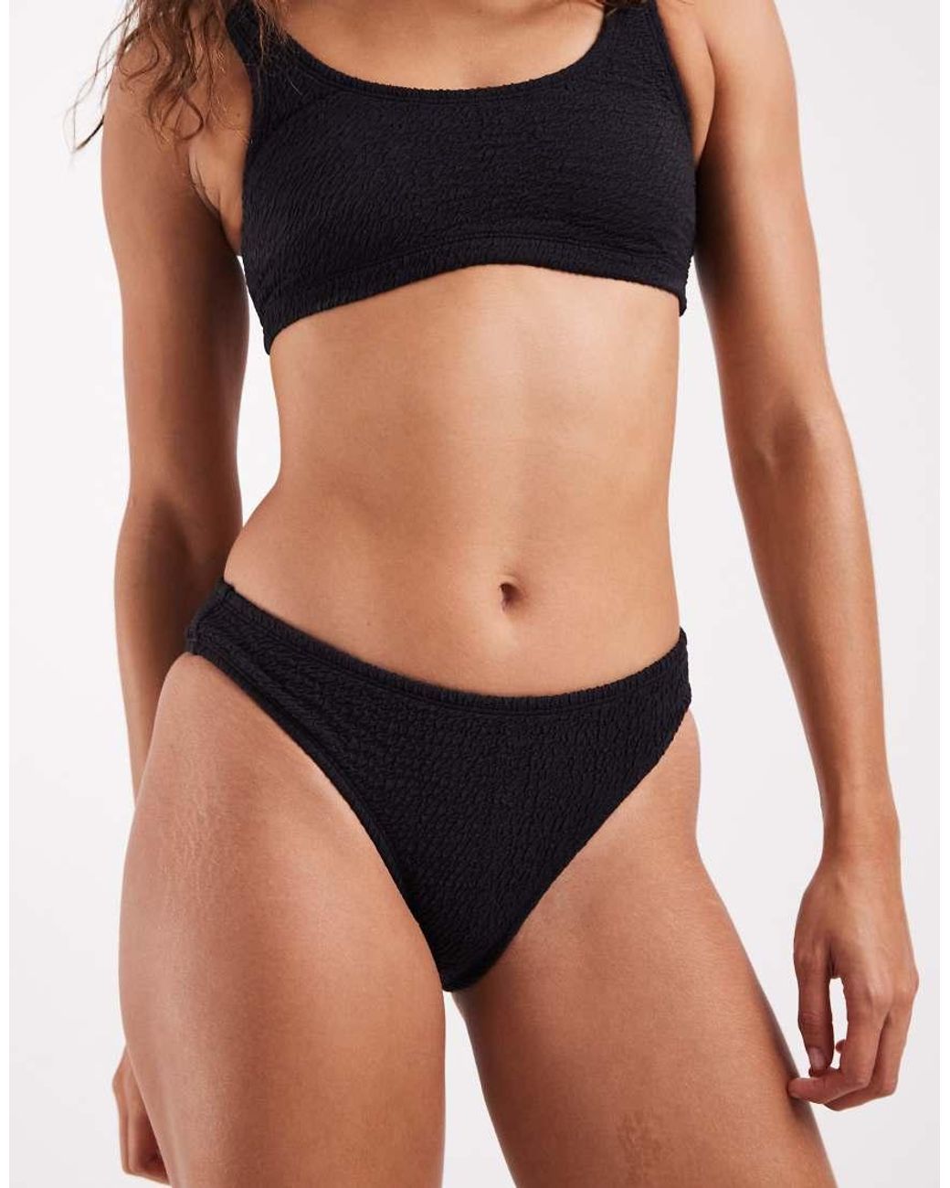 Nike Black Nike Crinkle Hipster Bikini Bottom
