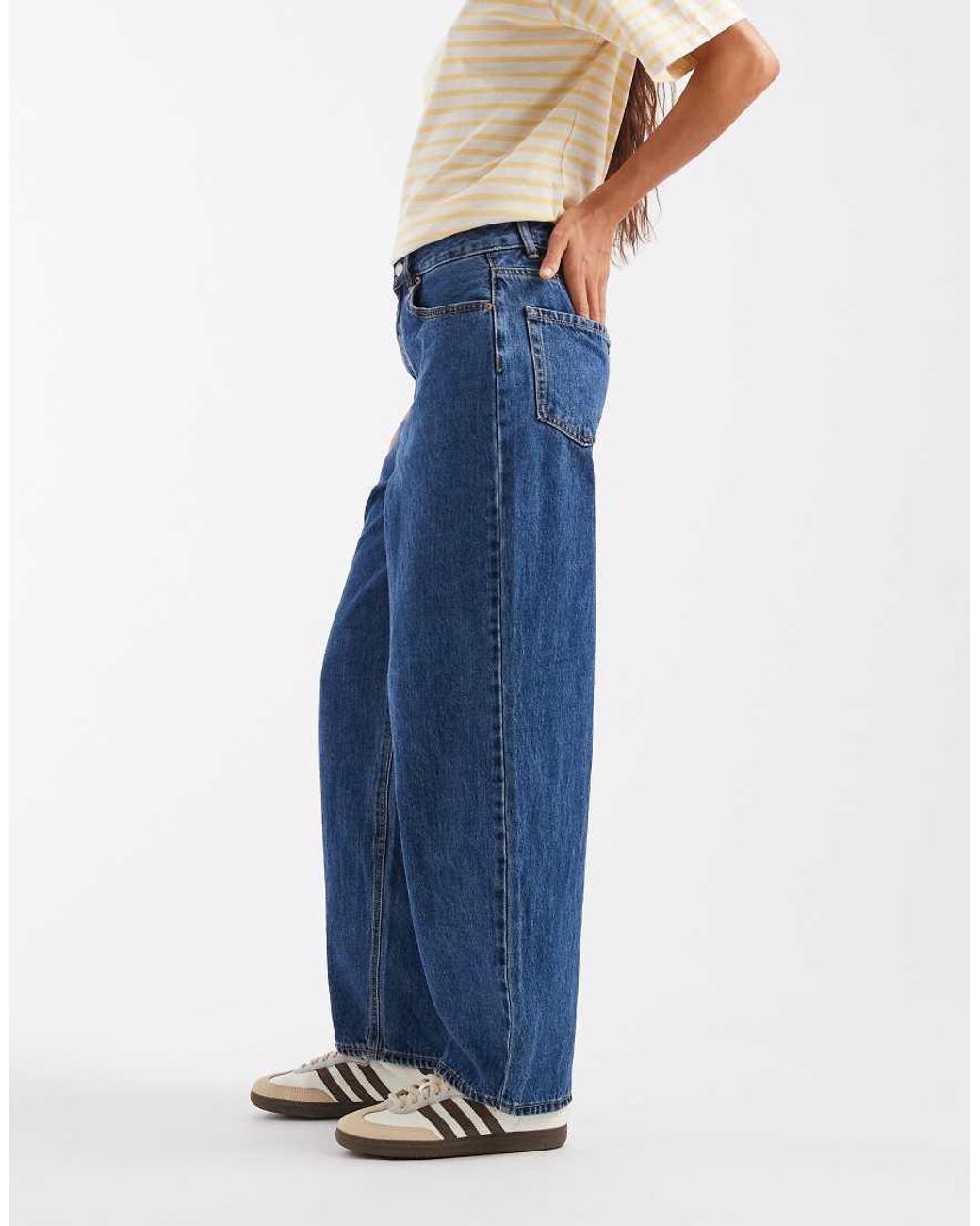 Vero Moda Blue Billie High Rise Barrel Leg Jeans