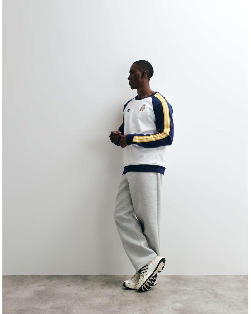 Adidas Originals Blue Real Madrid Originals Crew Sweat for men