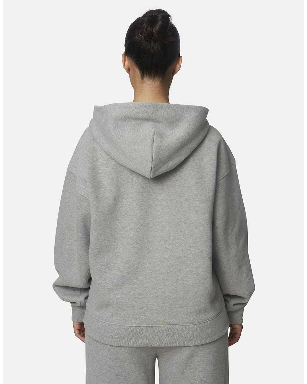 Good For Nothing Gray Oversized Cotton-Rich Fleece Pullover Hoodie