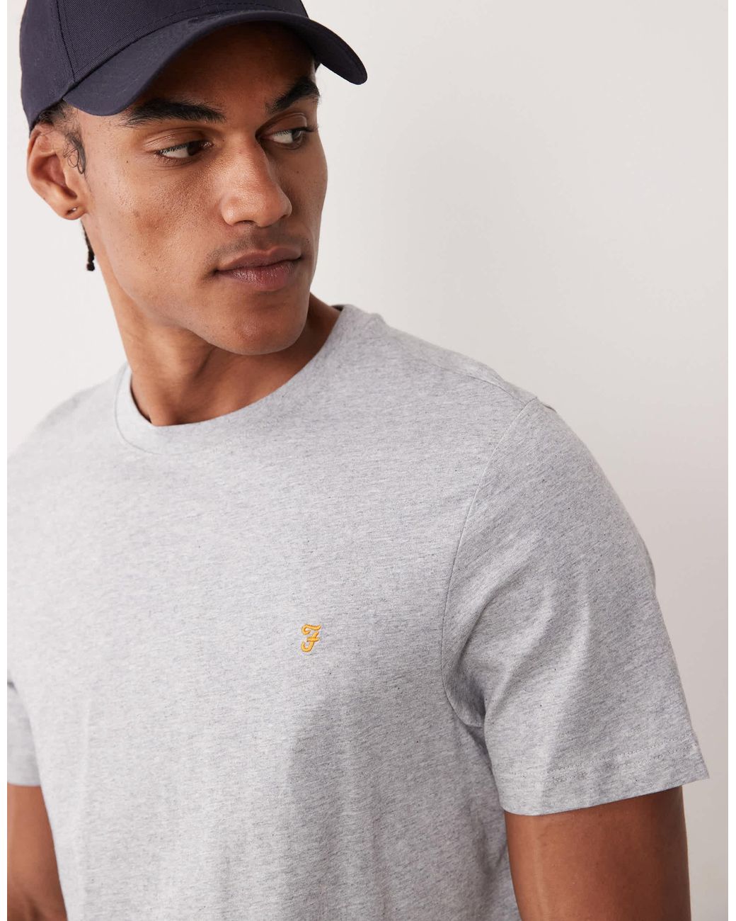 Danny - t-shirt en coton - chiné Farah pour homme en coloris Gray