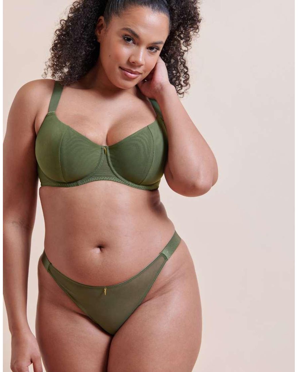 Curvy Kate Green Cool Cat Tanga Fuller Bust