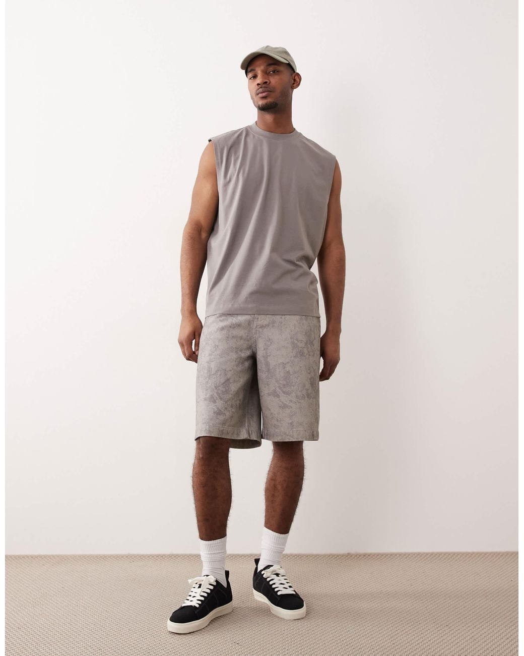 ASOS – basic-tanktop in Gray für Herren