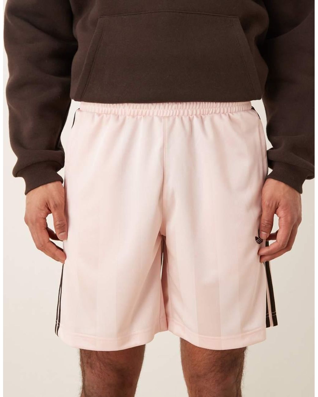 Adidas Originals Brown 3-Stripes Loose Engineered Shorts for men