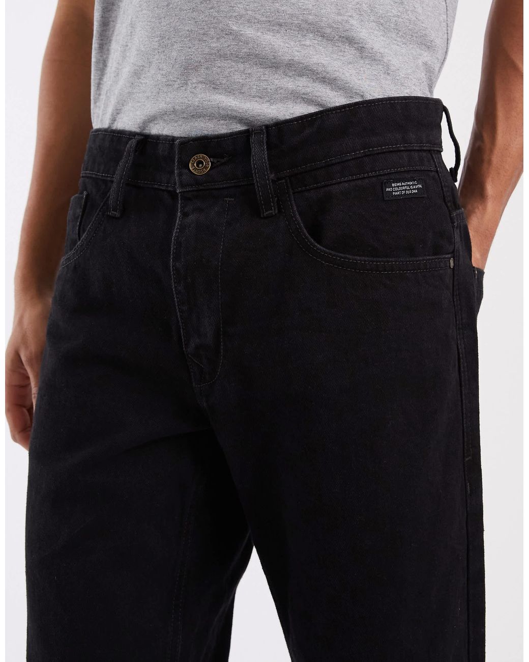 Jean droit ample - délavé Blend pour homme en coloris Black
