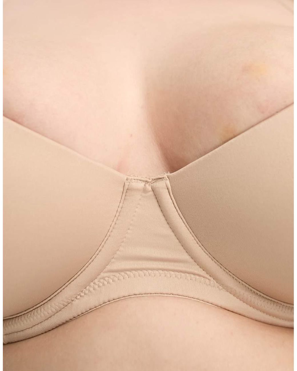 ASOS Natural Asos Design Curve Microfibre Moulded T-shirt Bra