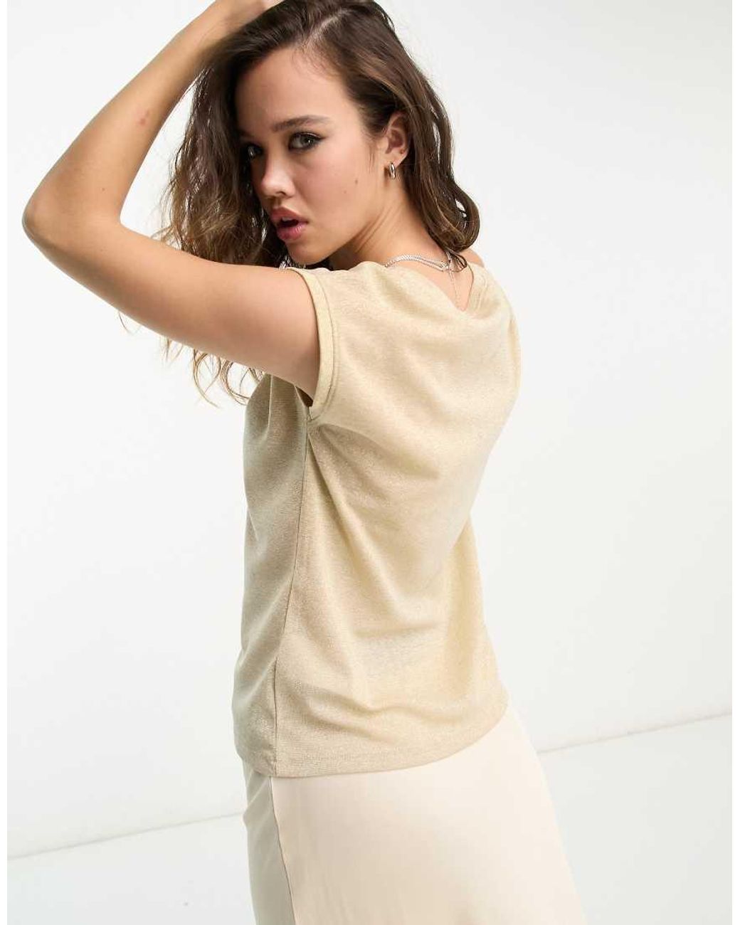 ONLY Natural V Neck T-Shirt